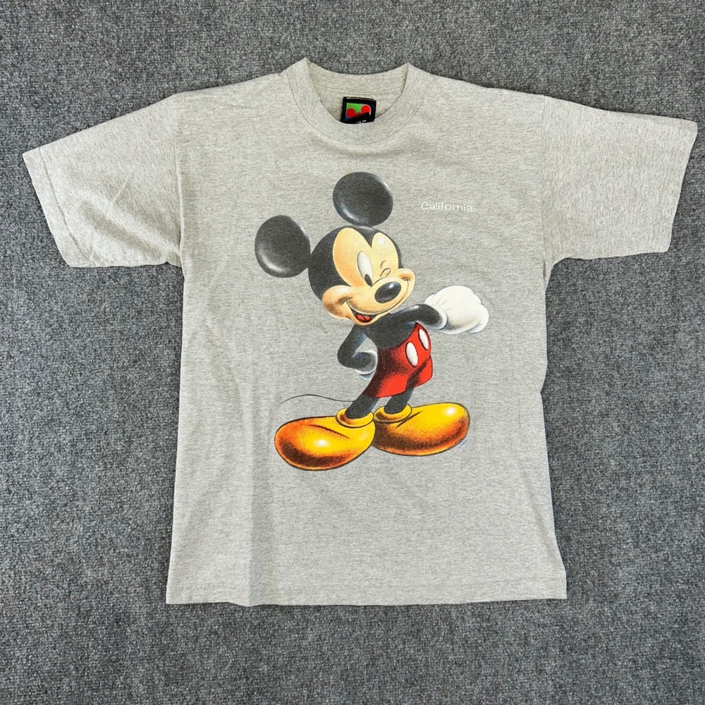 Vintage Mickey Unlimited California T-Shirt Gray Mickey Mouse Sherry Mfg Medium